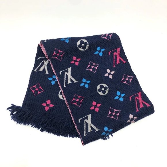 AUTHENTIC LOUIS VUITTON Monogram Echarpes logomania rainbow Scarf - Picture 1 of 7